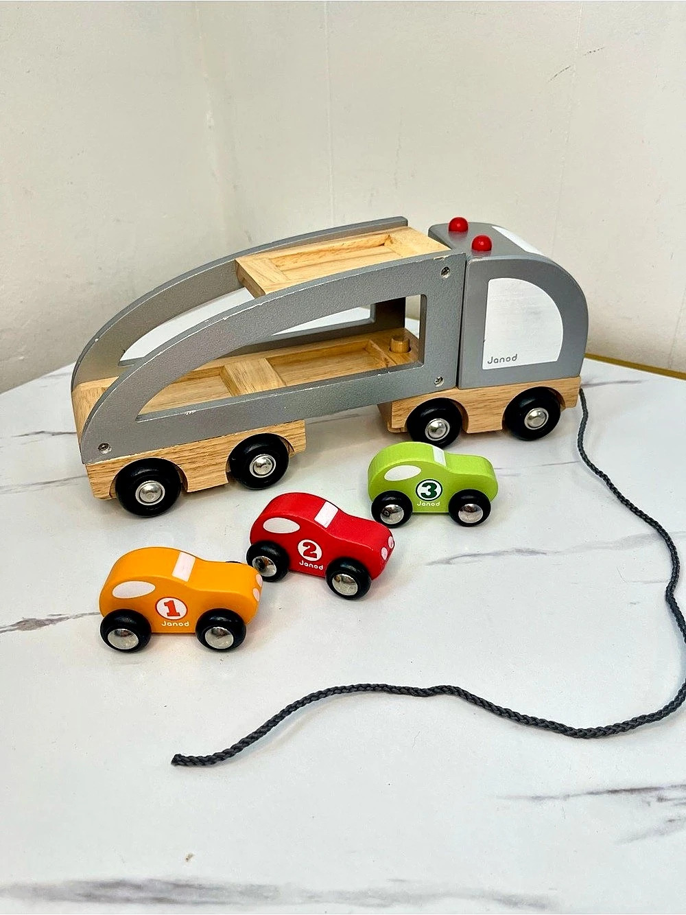 Janod Multi Cars Truck / Car Carrier with 3 Vehicles